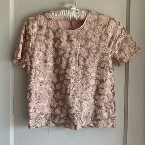 Madison Jules top Pink Size Small sequins cotton lined
